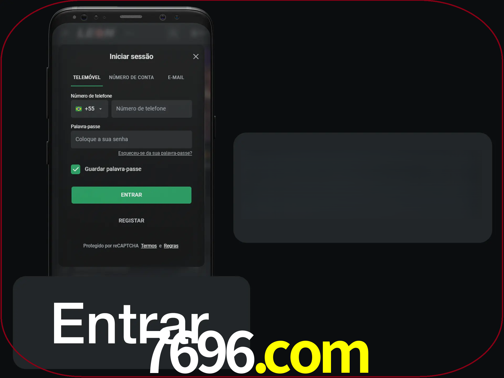 Faça o login para começar a apostar e jogar no cassino.